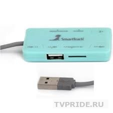 КАРТ-РИДЕР SmartTrack SBRH-750  USB HUB blue