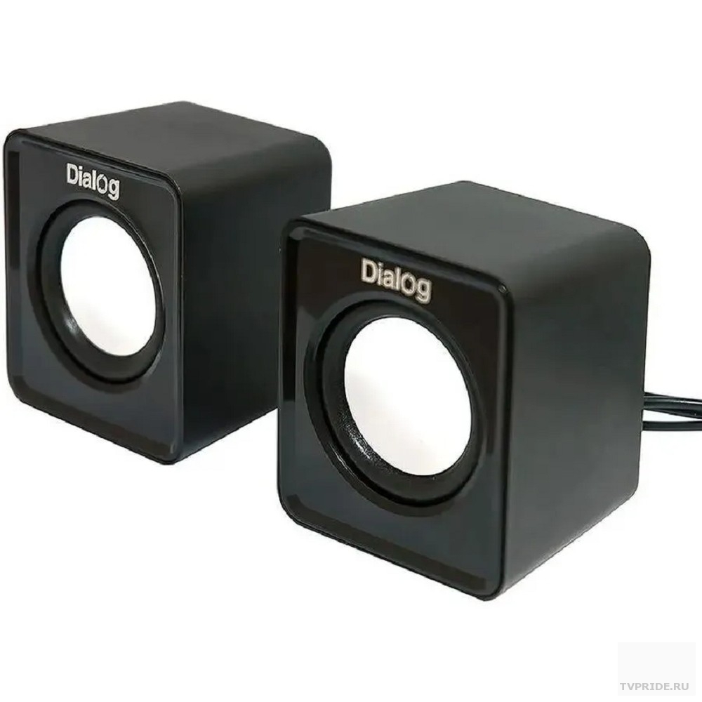 Колонки Dialog Colibri AC-02UP 2.0, 5W RMS, черно-белые, питание от USB