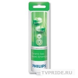 Наушники PHILIPS SHE3590GN зеленые вкладыши