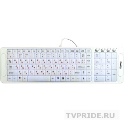 Клавиатура Dialog Katana KK-L04U WHITE Multimedia, с подсветкой клавиш, USB