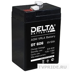 Батарея аккумуляторная 6V 6Ач Delta DT 606