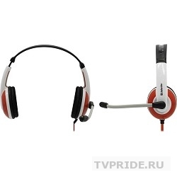 Наушники Defender Warhead G-120 красный  белый