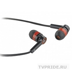 Наушники Defender Pulse 420 черный  красный, вставки