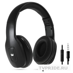 Наушники CROWN CMH-209T black полноразм. с микрофоном