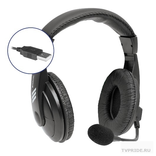 Наушники Defender Gryphon 750U USB, черный, 1.8м