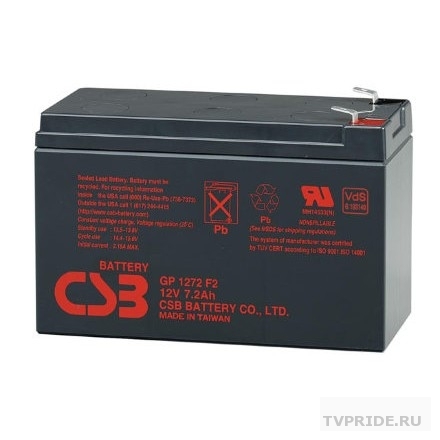 Батарея аккумуляторная 12V 7Ah CSB GP1272 F1