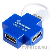 Концентратор USB HUB Smart Buy SBHA-6900-B синий, 4 порта, USB 2.0