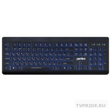 Клавиатура Perfeo "BACKLIGHT" Multimedia, подсв. USB, чёрная