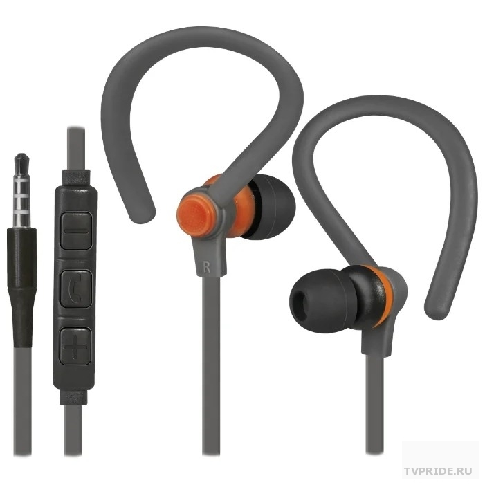 Наушники Defender OutFit W760 серыйоранжевый, вставки