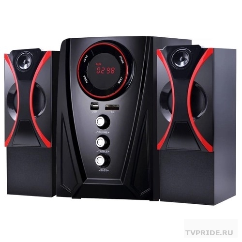 Колонки Ginzzu GM-407 2.1 с Bluetooth, 20Вт  2х10Вт, FM-радио