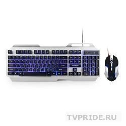 Комплект клавиатура  мышь Гарнизон игровой GKS-510G черный/серый