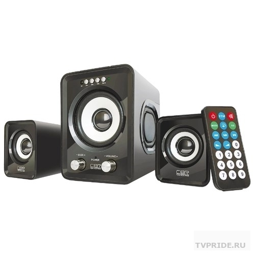 Колонки CBR 725 2.1 5W3W FM-радио. Пульт ДУ, USB