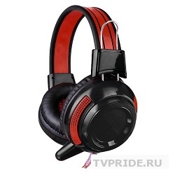 Наушники Oklick HS-G300 черный/красный 2.5м полноразм.