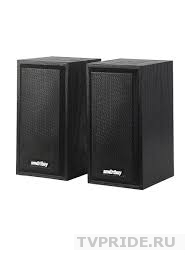 Колонки SMART BUY ONE 2.0 ДЕРЕВО 6Вт/USB ЧЕРНЫЕ