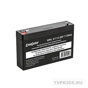 Батарея аккумуляторная 6V 7А/ч Exegate