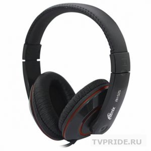 Наушники Ritmix RH-525M полноразм., кожзам., 2м микрофон