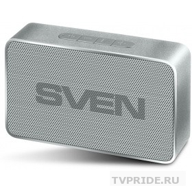 Колонка портативная SVEN PS-85, серебро 5 Вт, Bluetooth, FM, USB, microSD, 600мАч