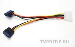 Переходник питания Molex - Sata 2 устройства