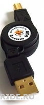 Кабель-рулетка Konoos USB AM/BM 75 cm ret