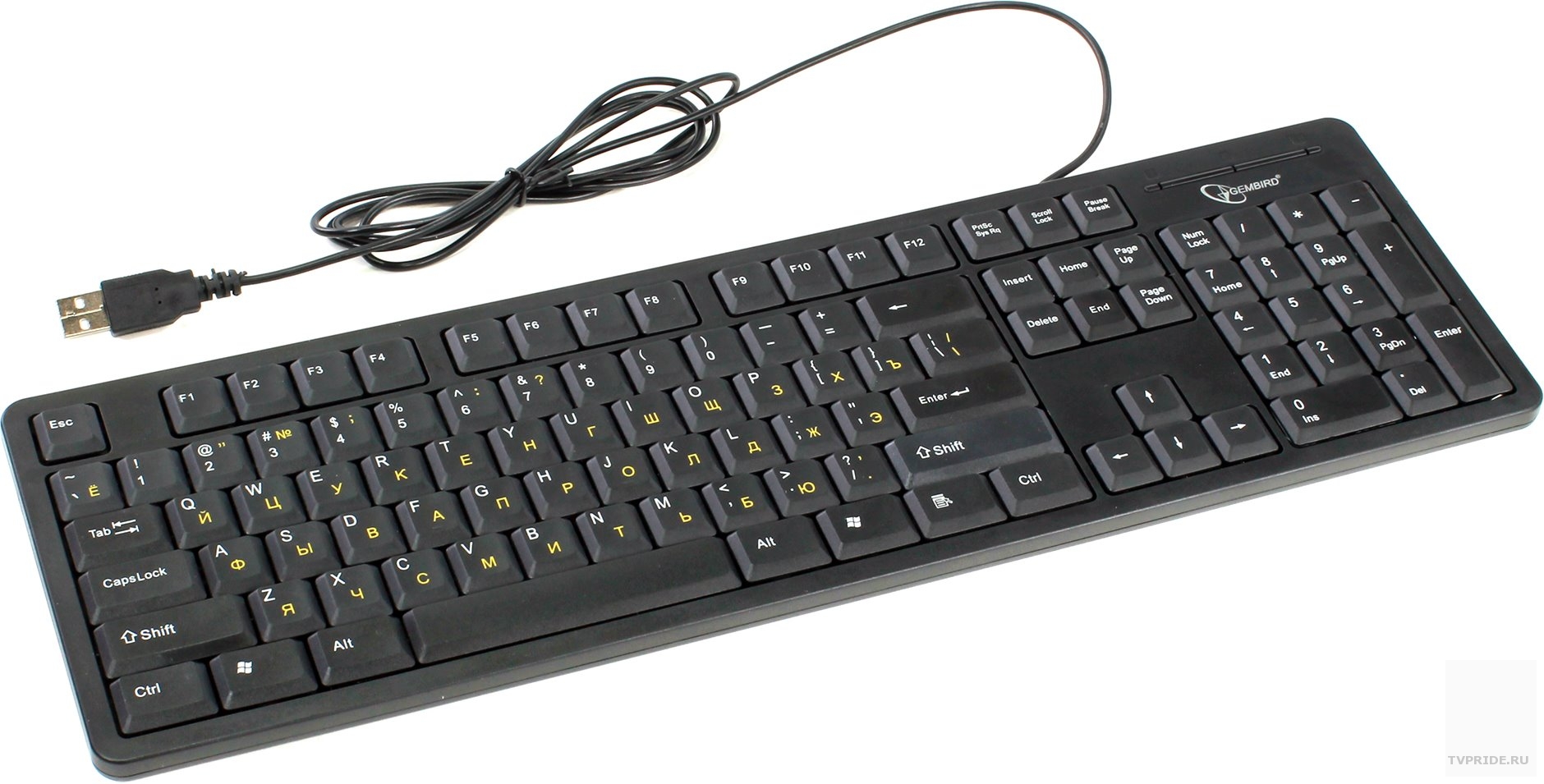 Клавиатура Gembird KB-8350U-BL, USB, черный