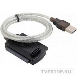 Кабель-адаптер VCOM VUS7056 USB2.0 - SATA/IDE 2.5"/3.5" , внешний БП