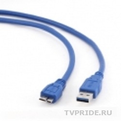 Кабель USB 3.0 Pro , AM/microBM 9P, 30см, экран, синий, пакет