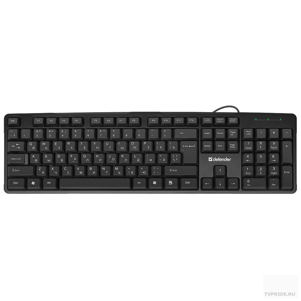 Клавиатура Defender Next HB-440 RU 45440 Проводная, полноразмерная, черная