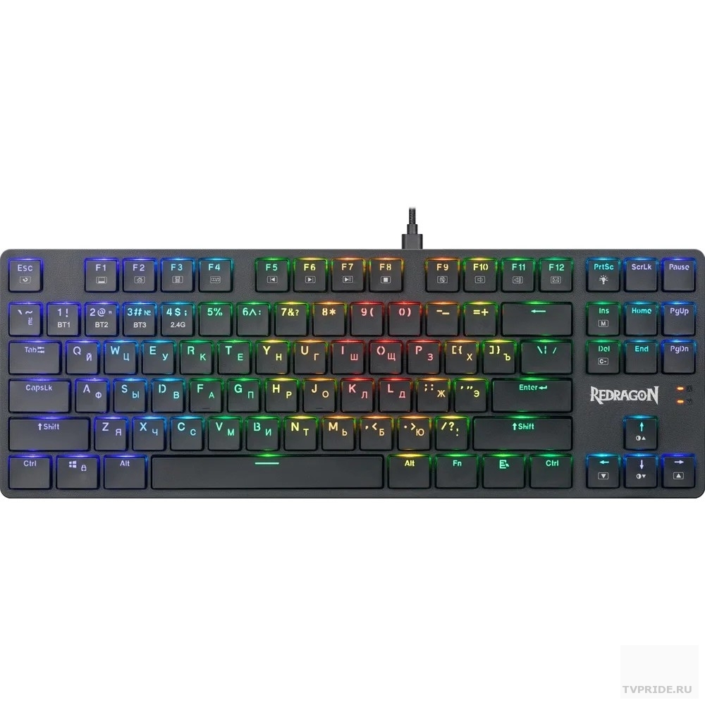 Механическая клавиатура Anubis RGB,тонкая,тихая,87клавиш,б.п. Redragon