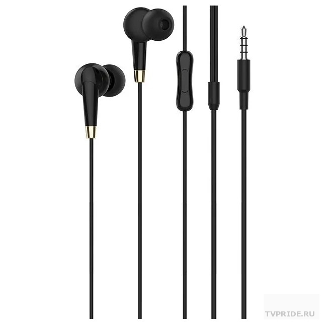 Наушники HOCO M58/ Наушники  микрофон/ Кнопка ответа/ 1.2м/ 3.5 mm jack/ Black