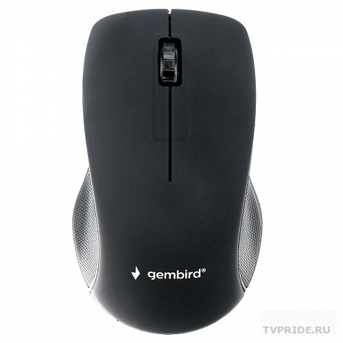 Мышь беспроводная Gembird MUSW-380 черный, 2.4ГГц, 2кнколесо-мышка, 1000 DPI, оптический