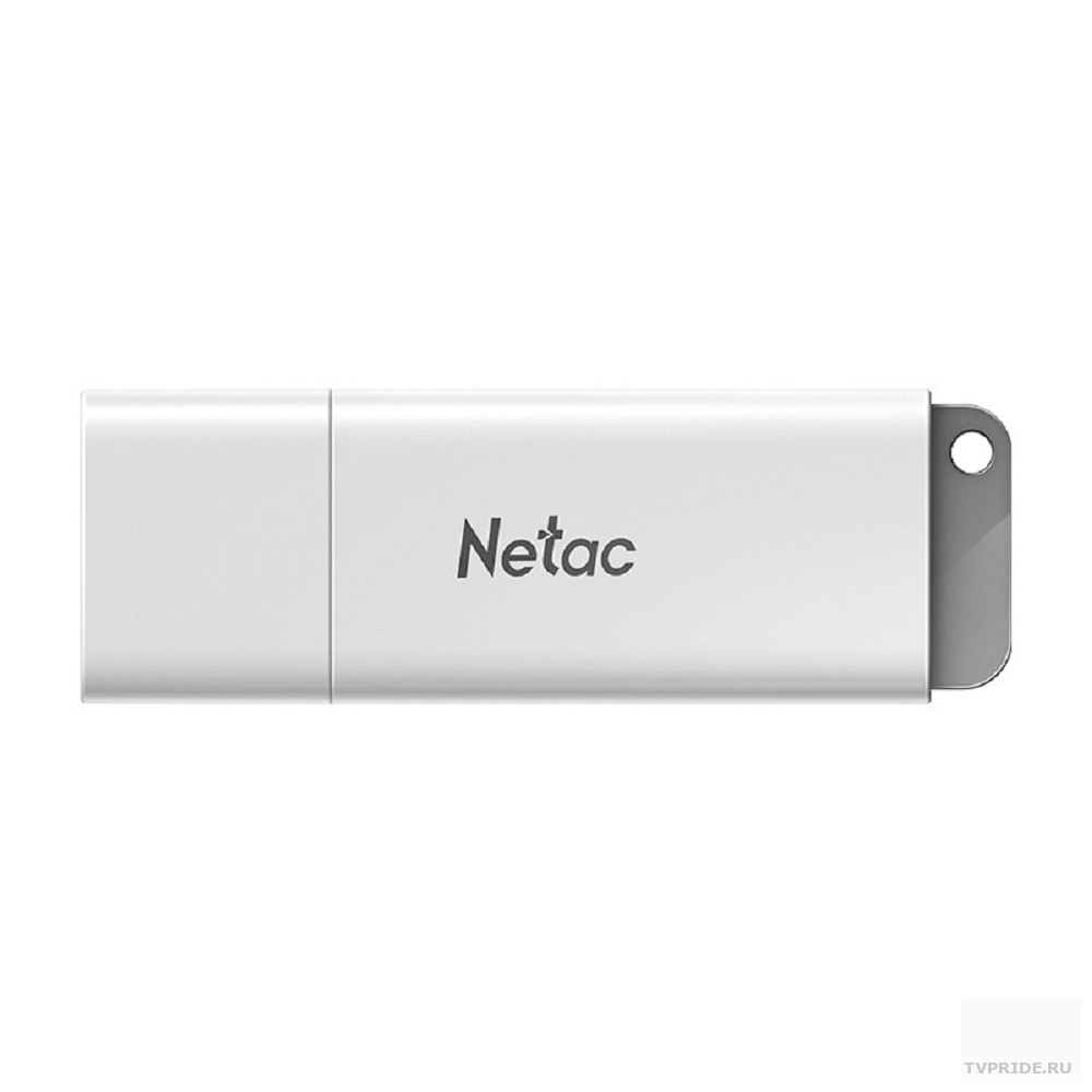 Накопитель Flash USB 64Gb Netac U185 NT03U185N-064G-20WH, USB2.0, с колпачком, пластиковая белая