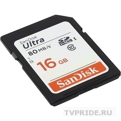 Карта памяти SD 16Gb Sandisk Class10 UHS-1
