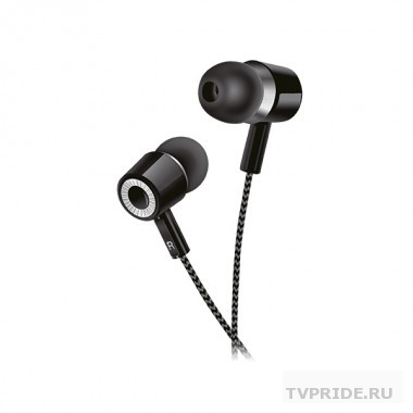Наушники Perfeo внутриканальные MILD черные черно-серый тканевый провод PFA4482