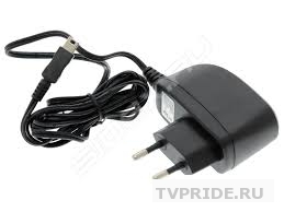 Сетевое зарядное устройство с miniUSB-выходом  5V / 0,5A 
