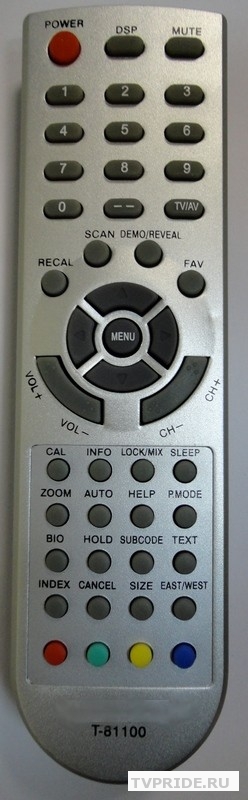 ПДУ для ELECTRON T - 81100 TV