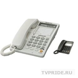 Panasonic KX-TS2365RUW белый 16-зн ЖКД, однокноп.набор 20 ном., автодозвон, спикерфон 