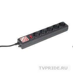 PowerCube Фильтр B, 1.95м, 5 евророзеток SPG-B-6-Black, черный
