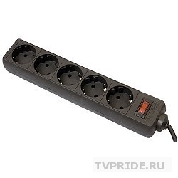 Defender Фильтр ES, 1.8м, 5 розеток, чёрный 99484