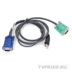 ATEN 2L-5202U Кабель KVM USBтип А MaleHDB15Male - SPHD15Male 1,8м., черный.