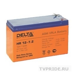Delta HR 12-7.2  7.2 А/ч, 12В свинцово- кислотный аккумулятор