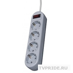 Defender Фильтр ES Lite, 1.8м, 4 розетки, серый 99487