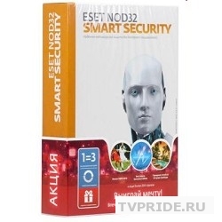NOD32-ESS-1220BOX-1-1 ESET NOD32 Smart Security Bonus  расширенный функционал - на 1 год на 3ПК или продление на 20 мес аналог/замена 1409262