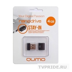 USB 2.0 QUMO 4GB NANO QM4GUD-NANO-B Black