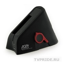 AgeStar SUBT Докстанция 2,5"/3,5" SATA AgeStar SUBT BLACK USB2.0, пластик, черная, BackUp 555137/06129