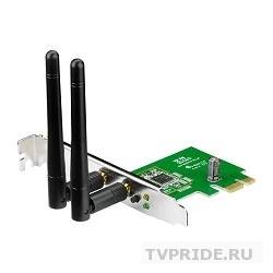 ASUS PCE-N15 WiFi Adapter PCI-E PCI-Ex1, WLAN 300Mbps, 802.11bgn 2x ext Antenna