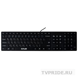 Клавиатура DELUX "DLK-1000UB" Slim, USB черная