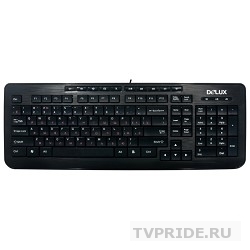 Клавиатура DELUX "DLK-3100U" Ultra Slim, USB черная,ММ