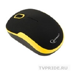 Gembird MUSW-200 Black-Yellow USB Мышь беспроводная, soft touch, 2кн.колесо-кнопка, 2.4ГГц 