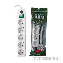 Gembird Сетевой фильтр Гарнизон EHLW-5 1.4 м 5 р белый