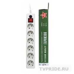 Gembird Сетевой фильтр Гарнизон EHW-15 5.0 м 6 розеток белый